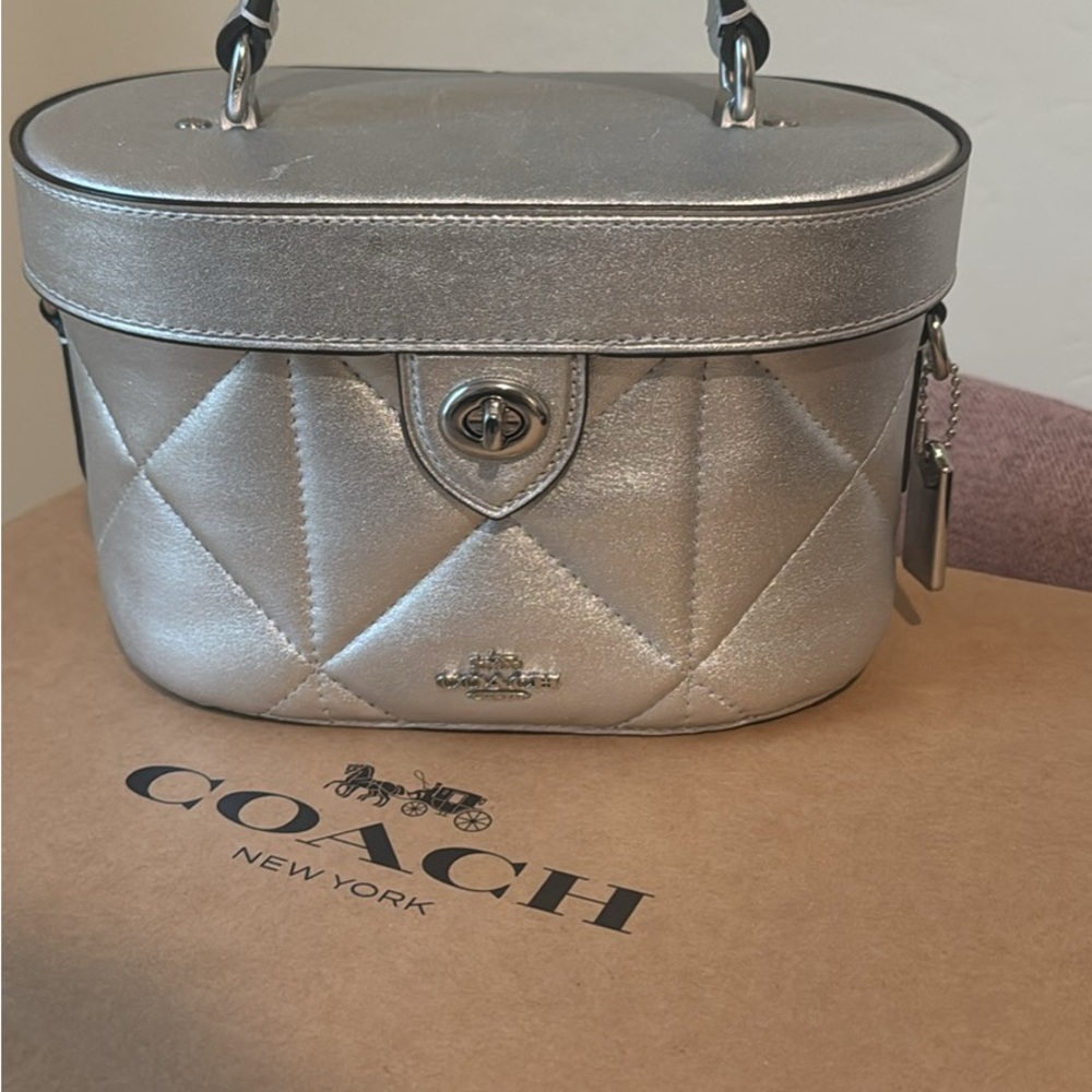 Coach Silver Women's Handbag + box